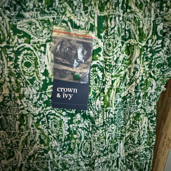 Crown & Ivy Green Paisley Dress - Picture 8 of 8